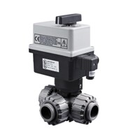 PVC guľový  el. trojcestný ventil 50 mm nové FIP-L