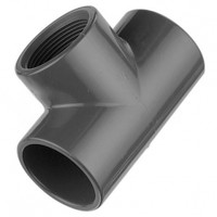 T - Kus PVC  lepenie 50mm / lepenie 50mm/ vnútorný závit 1 1/2&#039;&#039;